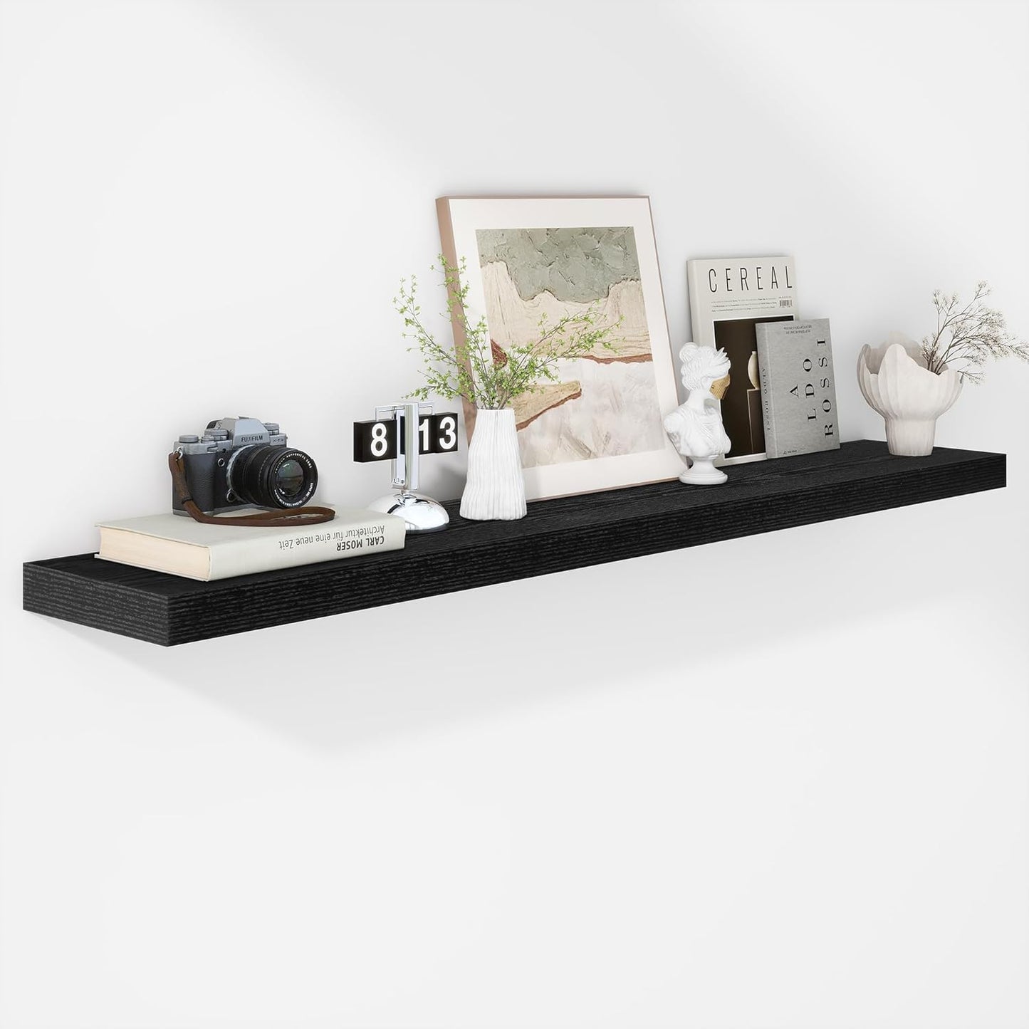 Fun Memories Floating Shelves - 16 Inch Wall Shelf for Decor & Storage - Wall Mounted Display Shelving with Invisible Heavy-Duty Metal Bracket 2Pack, Walnut