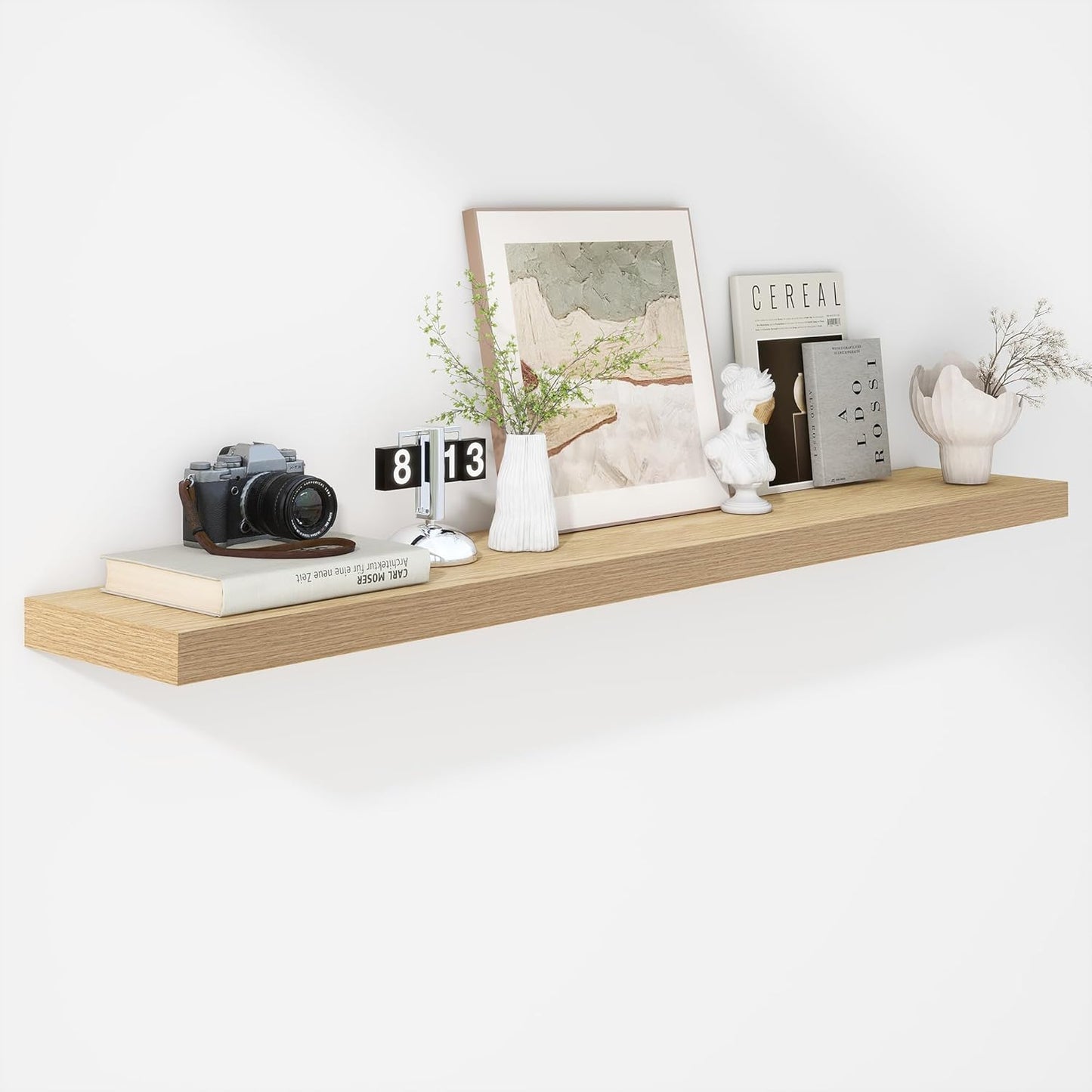 Fun Memories Floating Shelves - 16 Inch Wall Shelf for Decor & Storage - Wall Mounted Display Shelving with Invisible Heavy-Duty Metal Bracket 2Pack, Walnut